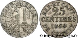 SUISSE - RÉPUBLIQUE DE GENÈVE 25 Centimes 1839 