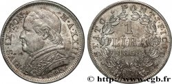 ITALIE - ÉTATS DU PAPE - PIE IX (Jean-Marie Mastai Ferretti) 1 Lira an XXIII 1868 Rome