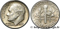 ÉTATS-UNIS D AMÉRIQUE 1 Dime(10 Cents) Roosevelt 1957 Philadelphie