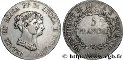 ITALY - PRINCIPALTY OF LUCCA AND PIOMBINO - FELIX BACCIOCHI AND ELISA BONAPARTE 5 Franchi, bustes moyens 1806 Florence