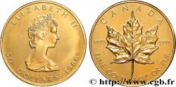 OR D INVESTISSEMENT 1 Oz - 50 Dollars or  maple leaf  Elisabeth II 1988 