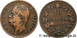 ITALIE 10 Centesimi Humbert Ier 1893 Birmingham