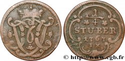 GERMANY - COLOGNE 1/4 Stuber Maximilien-Frédéric de Königsegg-Rotenfels 1767 