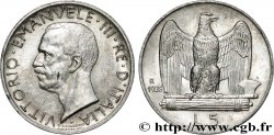 ITALIE 5 Lire Victor Emmanuel III 1928 Rome  TTB+ 