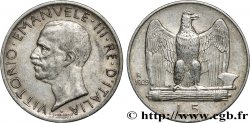 ITALY 5 Lire Victor Emmanuel III 1929 Rome