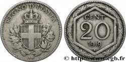 ITALIE 20 Centesimi écu 1919 Rome 