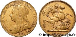 ORO, PALLADIO E PLATINO: INVESTIMENTI 1 Souverain Victoria vieille tête 1900 Londres