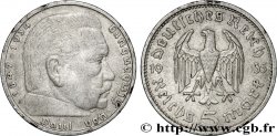 GERMANY 5 Reichsmark Maréchal Paul von Hindenburg 1935 Berlin