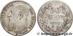 BELGIQUE 50 Centimes Léopold II légende en français 1909 