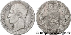 BÉLGICA 20 Centimes Léopold Ier tête nue 1853  BC+ 