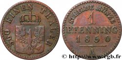 GERMANY - PRUSSIA 1 Pfenninge Royaume de Prusse écu à l’aigle 1850 Berlin