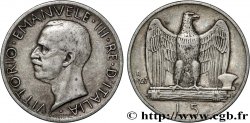ITALIA 5 Lire Victor Emmanuel III 1927 Rome