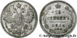 RUSSIA 15 Kopecks aigle bicéphale 1914 Saint-Petersbourg