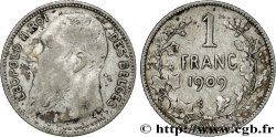 BELGIQUE 1 Franc Léopold II légende française 1909 