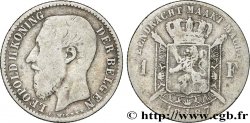 BELGIUM 1 Franc Léopold II légende flamande  1887 