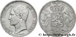 BELGIQUE 5 Francs Léopold Ier tête nue 1851 