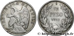CHILE 1 Peso condor 1917 Santiago