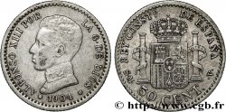 ESPAGNE 50 Centimos Alphonse XIII S.M.-.V. (04) 1904 Madrid