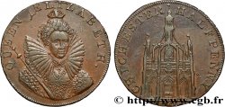 BRITISH TOKENS OR JETTONS 1/2 Penny Chichester (Sussex) buste d’Élisabeth I / vue de Chichester Cross, variété avec “payable at Dallys Chichester” sur la tranche 1794  XF 