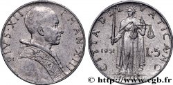 VATICAN AND PAPAL STATES 5 Lire Pie XII an XIII 1951 Rome - R