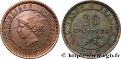 HAITI - REPUBLIC Essai de 20 Centimes buste au pégase 1877 