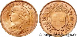 OR, PALLADIUM ET PLATINE INVESTISSEMENT 20 Francs &nbsp;Vreneli&nbsp; 1935 Berne