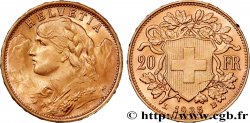 GOLD, PALLADIUM & PLATINUM INVESTMENT 20 Francs &nbsp;Vreneli&nbsp; 1935 Berne
