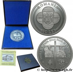 RUMANIA 100 Lei Proof Visite du pape Jean-Paul II 1999 