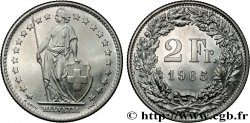 SUISSE 2 Francs Helvetia 1965 Berne