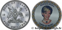 OUGANDA 2000 Shillings Proof Princesse Diana 1997 