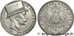 ALEMANIA - PRUSIA 3 Mark Guillaume II, satirique au chapeau 1909 Berlin