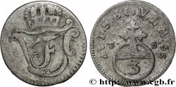 ALEMANIA - SAJONIA-COBURGO -SAALFELD 3 Pfennigs 1755 Eisenach