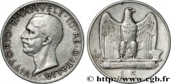 ITALIA 5 Lire Victor Emmanuel III 1927 Rome