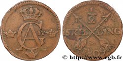 SWEDEN 1/2 Skilling Gustave IV Adolphe 1809 