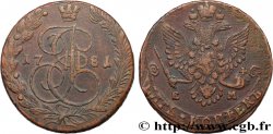 RUSIA 5 Kopecks Catherine II 1781 Ekaterinbourg