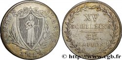 SUISSE - CANTON DE GLARIS 15 Schilling (45 Rappen)  1814  TTB 