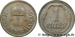 HUNGARY 1 Filler couronne 1926 Budapest