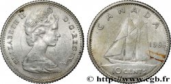 CANADA 10 Cents Elisabeth II 1966  TTB+ 