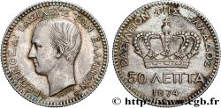 GRÈCE 50 Lepta Georges Ier 1874 Paris