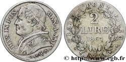 VATICAN ET ÉTATS PONTIFICAUX 2 Lire Pie IX an XXII 1867 Rome