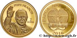 PAPOUASIE NOUVELLE GUINÉE 2 Kina Proof Pape François 2016 Franklin Mint