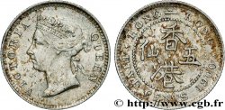 HONG KONG 5 Cents Victoria 1900 Heaton