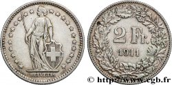 SUISSE 2 Francs Helvetia 1911 Berne