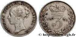 ROYAUME-UNI 3 Pence Victoria “Bun Head” 1873 