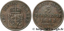 ALLEMAGNE - PRUSSE 3 Pfenninge 1865 Berlin