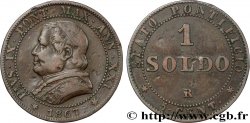 VATICAN ET ÉTATS PONTIFICAUX 1 Soldo an XXI buste large 1867 Rome