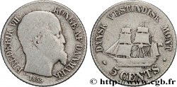 ANTILLES DANOISES (ÎLES VIERGES) 5 Cents Frédéric VII 1859 