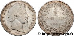 ALLEMAGNE - BAVIÈRE 1/2 Gulden Louis Ier 1839 Munich