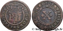 PORTUGAL - ROYAUME DE PORTUGAL - PIERRE II 10 Reis 1703 