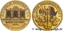 INVESTMENT GOLD 1/10 Oz - 200 Schilling LE PHILARMONIQUE DE VIENNE 1998 Vienne
